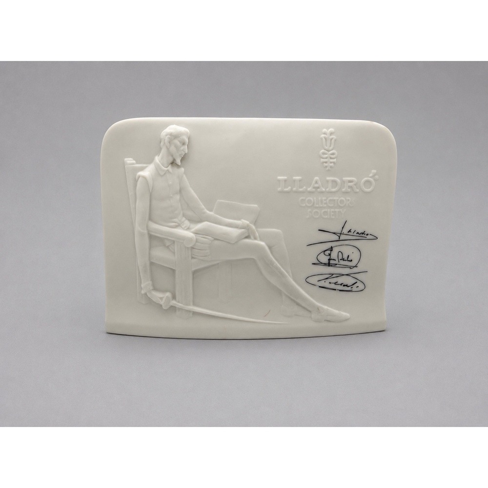 Vintage Lladro' Collectors Society Don Quixote Plaque 1985 Signed SpainPorcelian